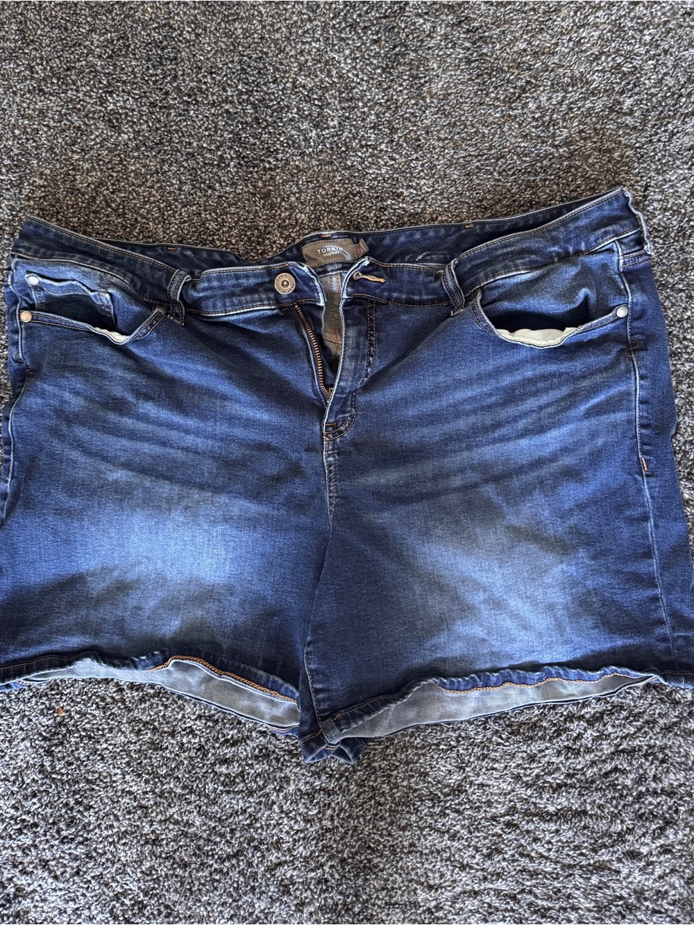 torrid Dark Blue Denim Shorts